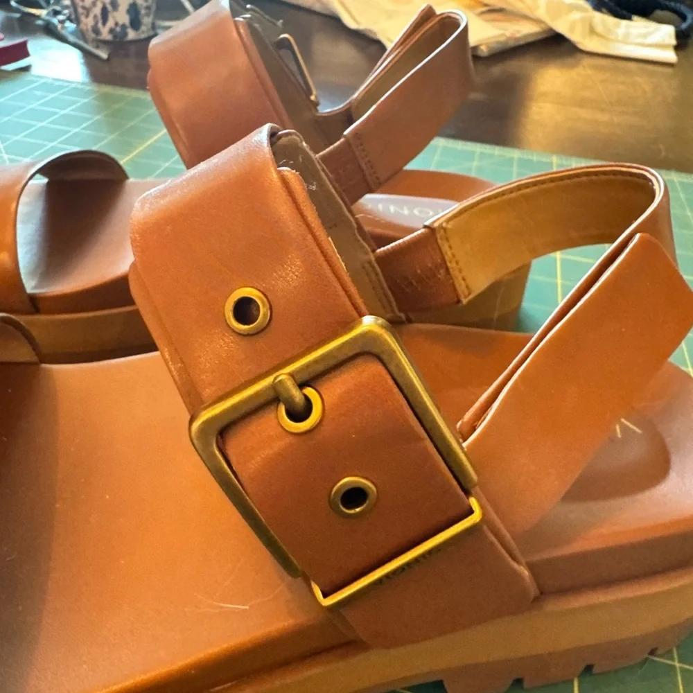 Vionic Tan Leather Sandals - Picture 3 of 5